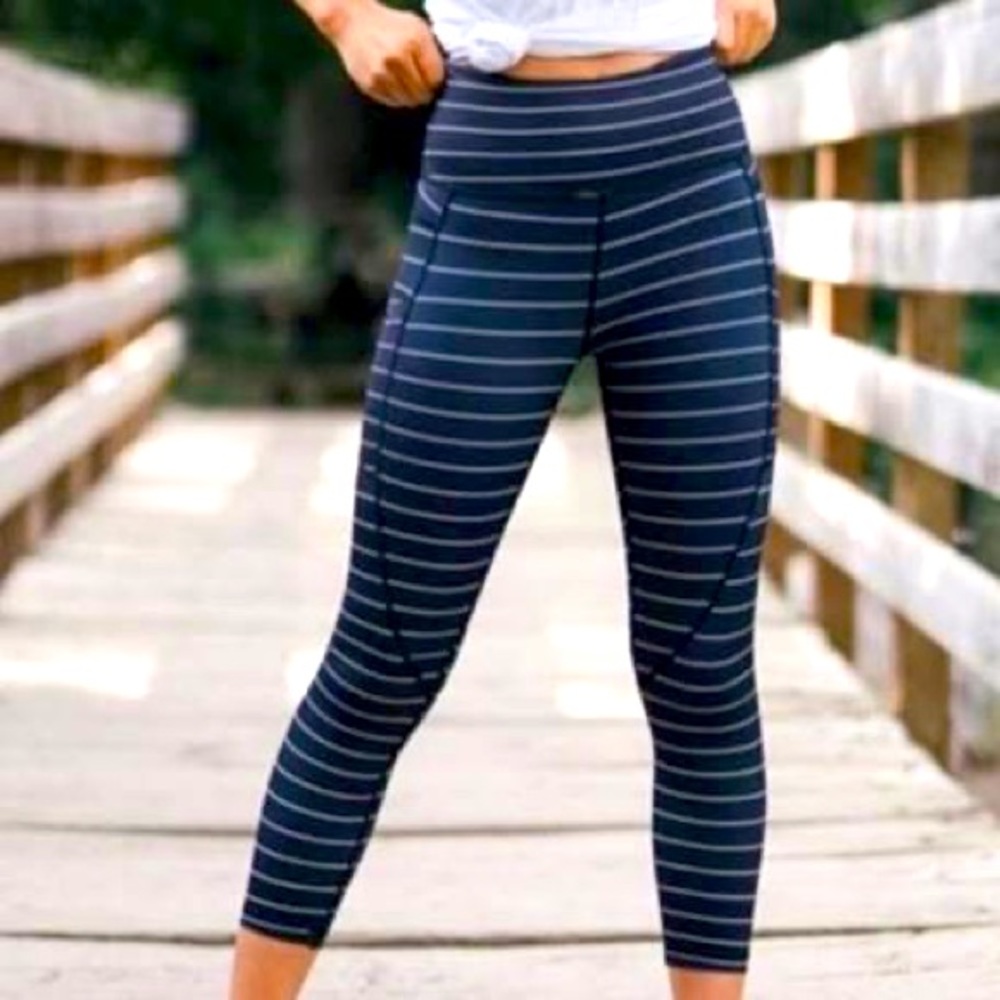 Zyia Striped Crop Leggings